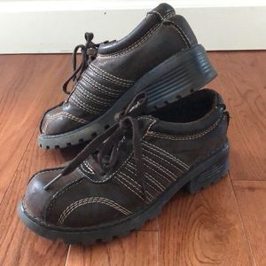 Brown leather shoes
